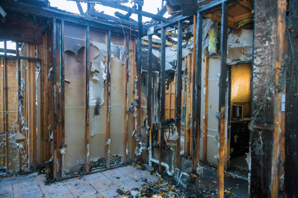 Professional Fire Damage Removal technician working in Lockport, NY